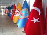TÜRK BAYRAKLI FİRMA LOGOLU MAKAM ODASI BAYRAĞI